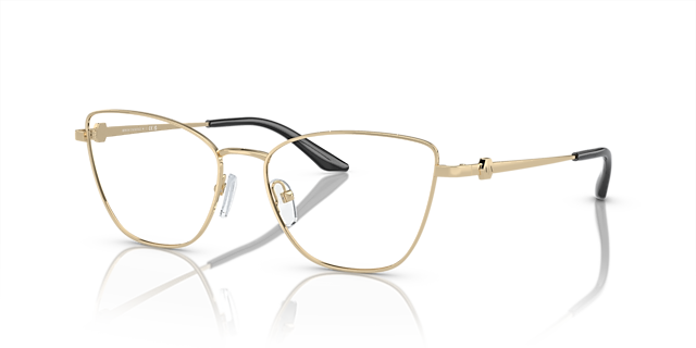 AX1063 Glanzend Lichtgoud MetaalEyeglass Frames van B24, Hoekweergave