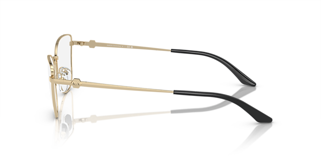 AX1063 Glanzend Lichtgoud MetaalEyeglass Frames van B24, Zijaanzicht
