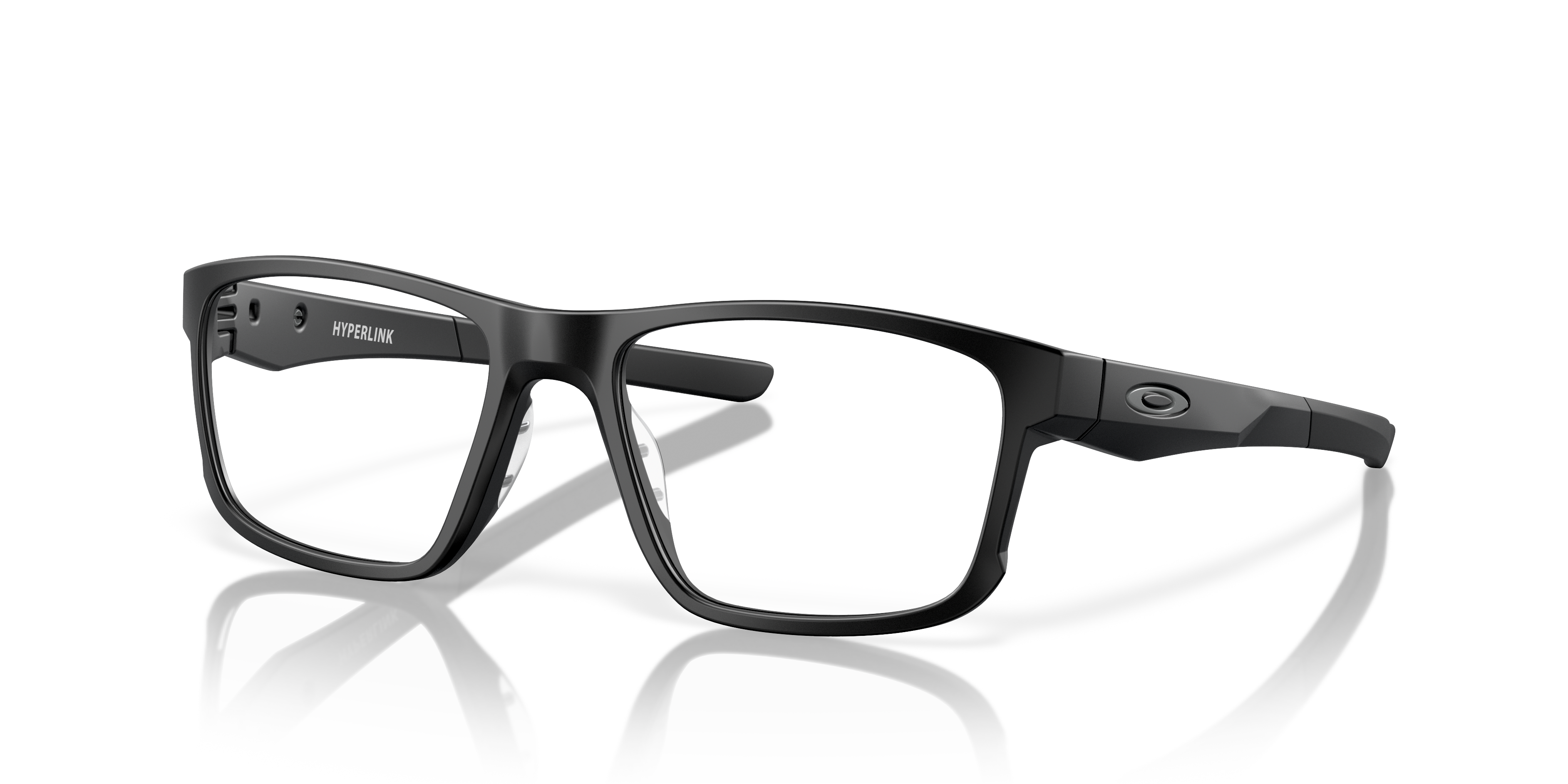 Hyperlink Schwarz satiniert KunststoffEyeglass Frames von B24, Dreiviertelansicht