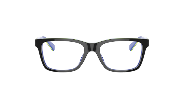 RB1536 Donkergrijs op blauw AcetaatEyeglass Frames van B24, Vooraanzicht