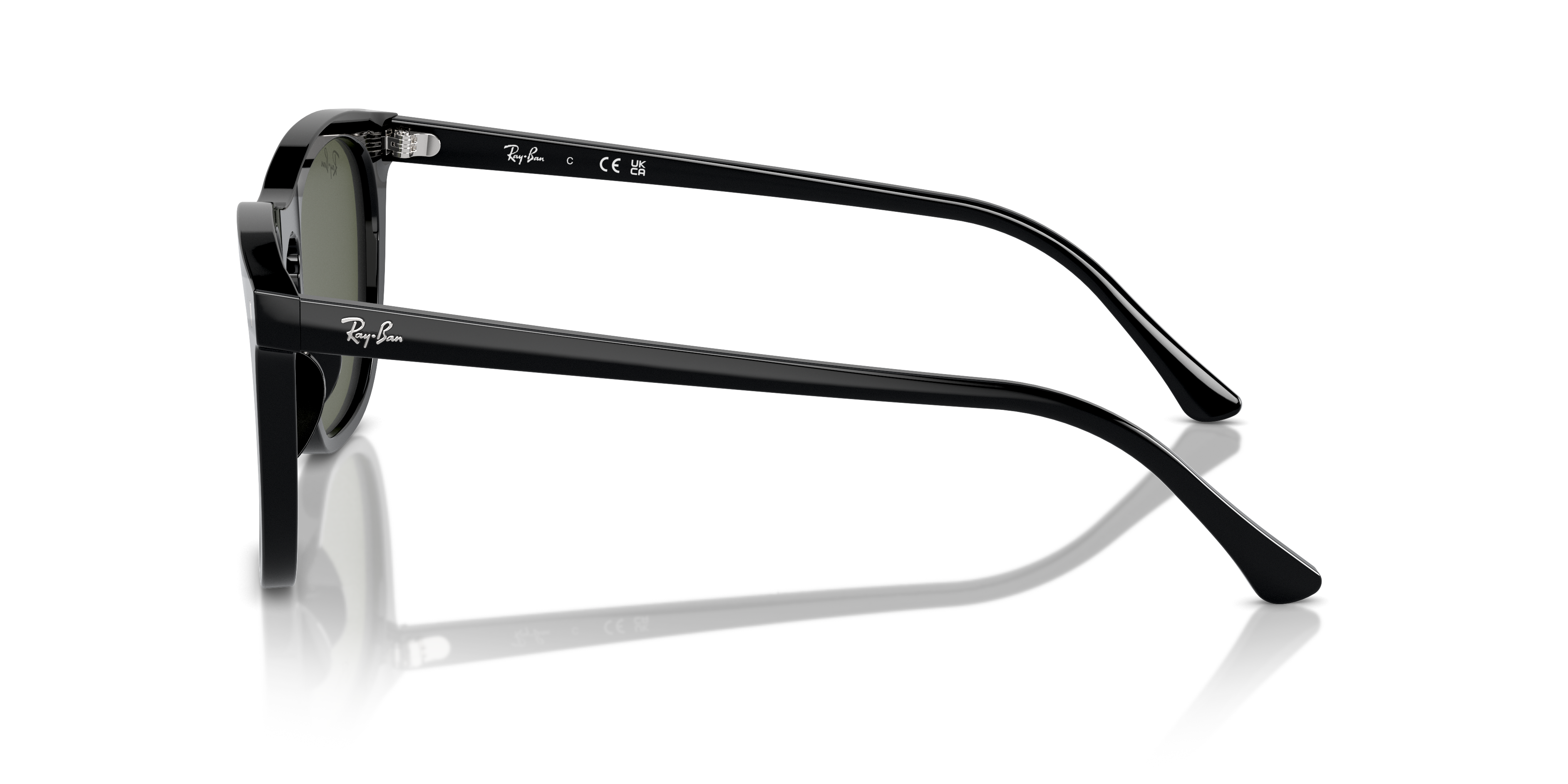 RB2210 Schwarz KunststoffSunglass Frames von B24, Seitenansicht