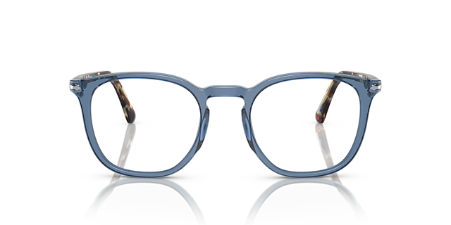 PO3318V Transparant Navy AcetaatEyeglass Frames van B24, Vooraanzicht