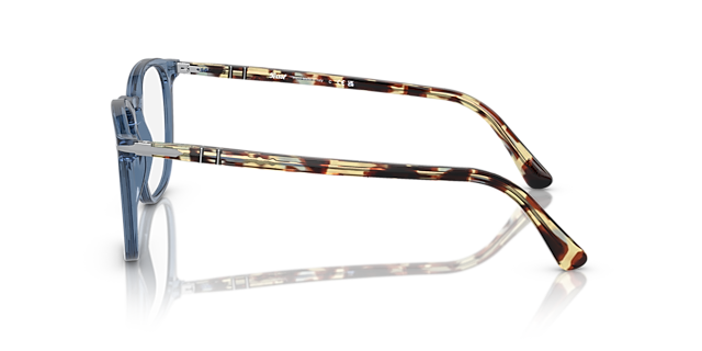 PO3318V Transparant Navy AcetaatEyeglass Frames van B24, Zijaanzicht