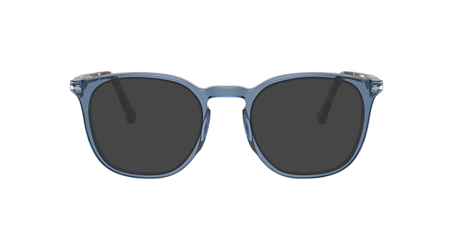 PO3318V Transparant Navy AcetaatEyeglass Frames van B24, met getinte lenzen