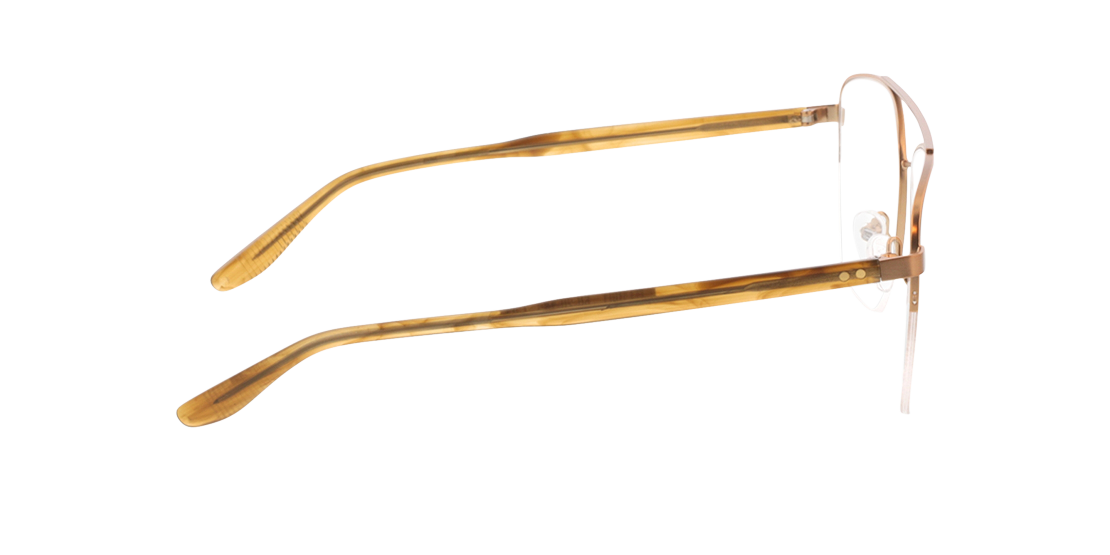 Zeus Bronze  &  Brown Horn MetallEyeglass Frames von B24, Seitenansicht