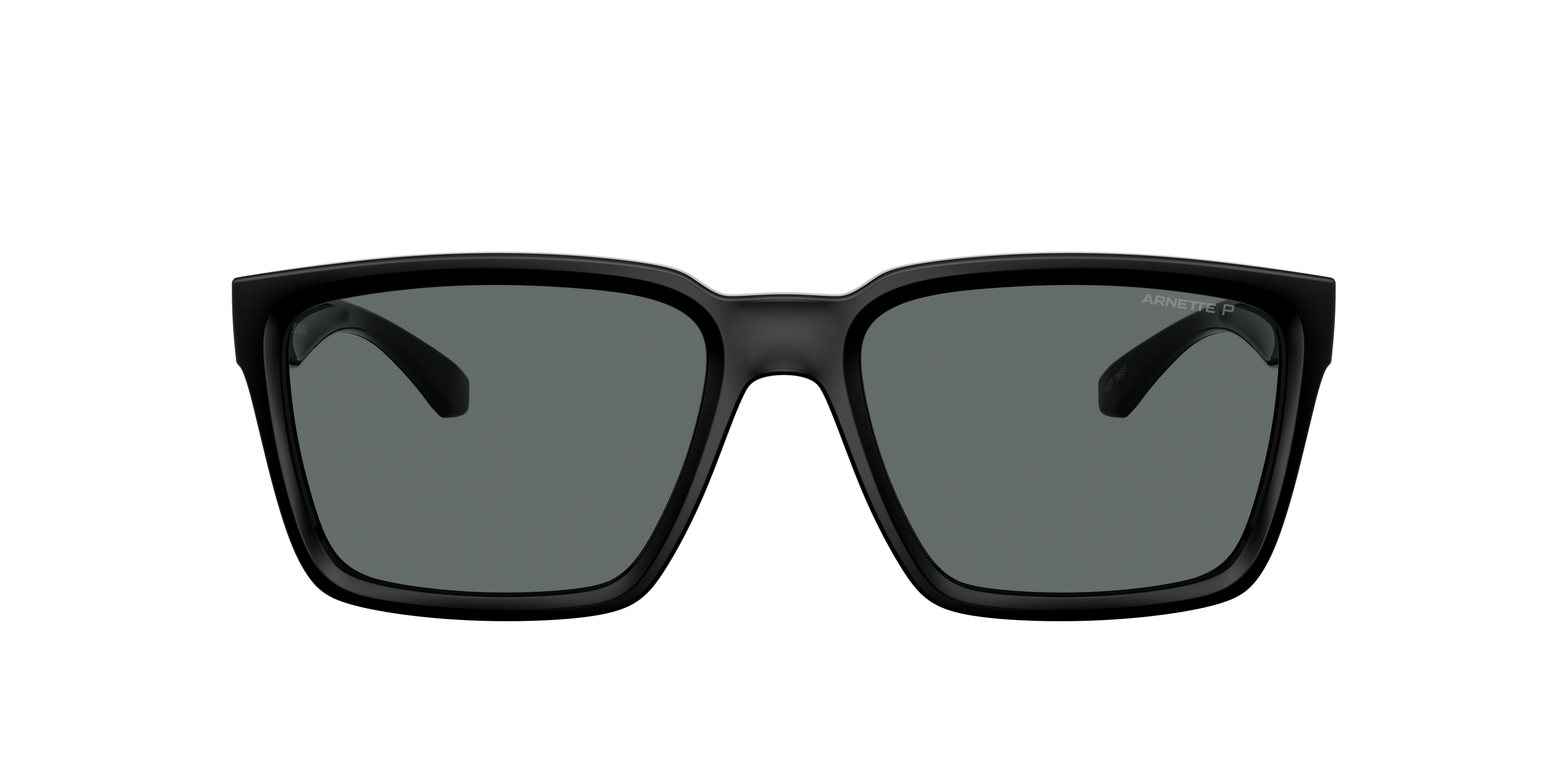 AN4346 Black Matte Top & Shiny KunststofSunglass Frames van B24, met getinte lenzen
