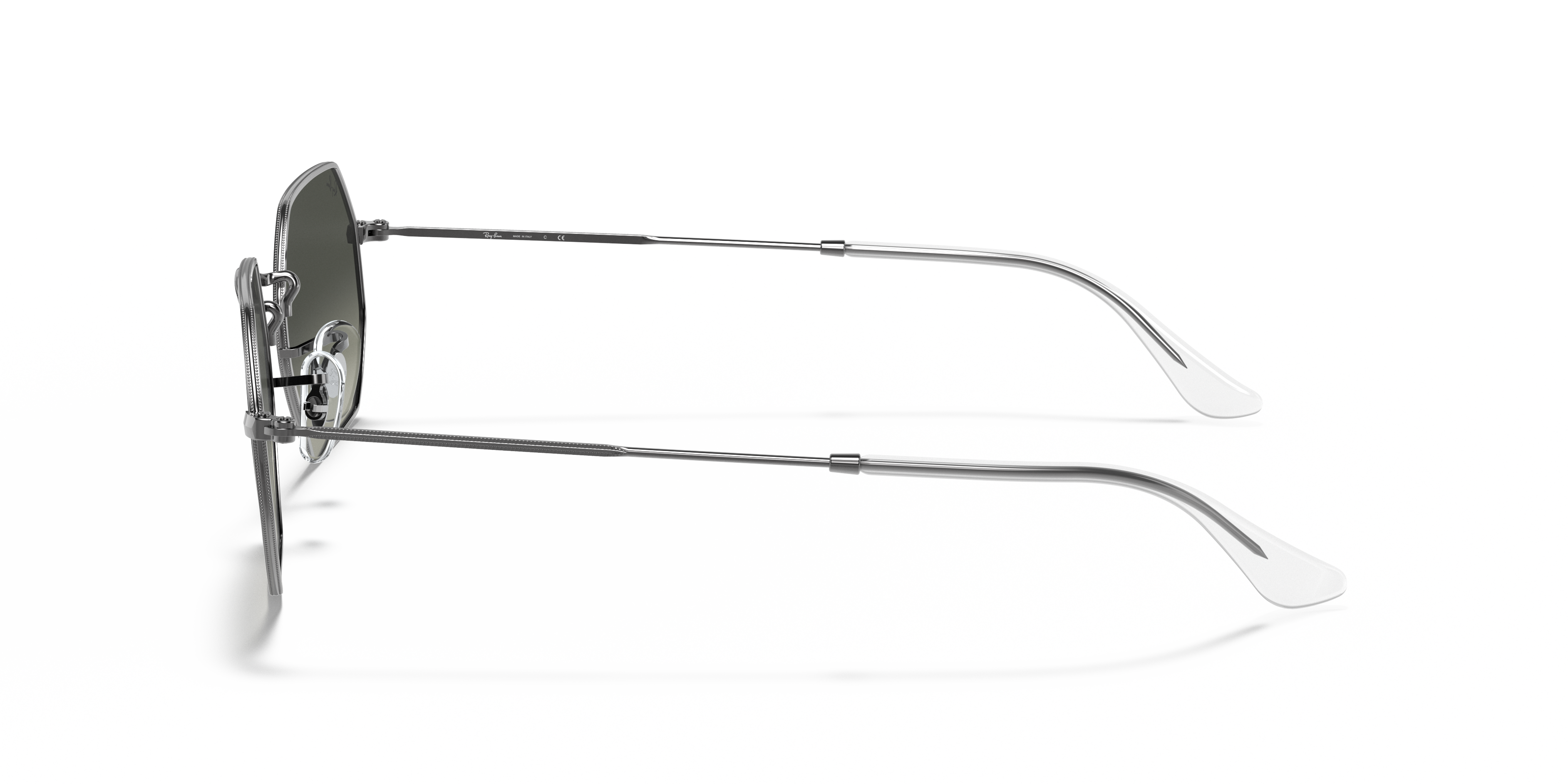 RB3556N Staalgrijs MetaalSunglass Frames van B24, Zijaanzicht
