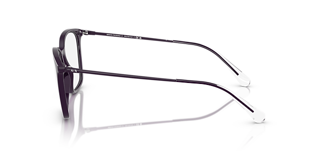 AX3120 Shiny Dark Purple KunststofEyeglass Frames van B24, Zijaanzicht