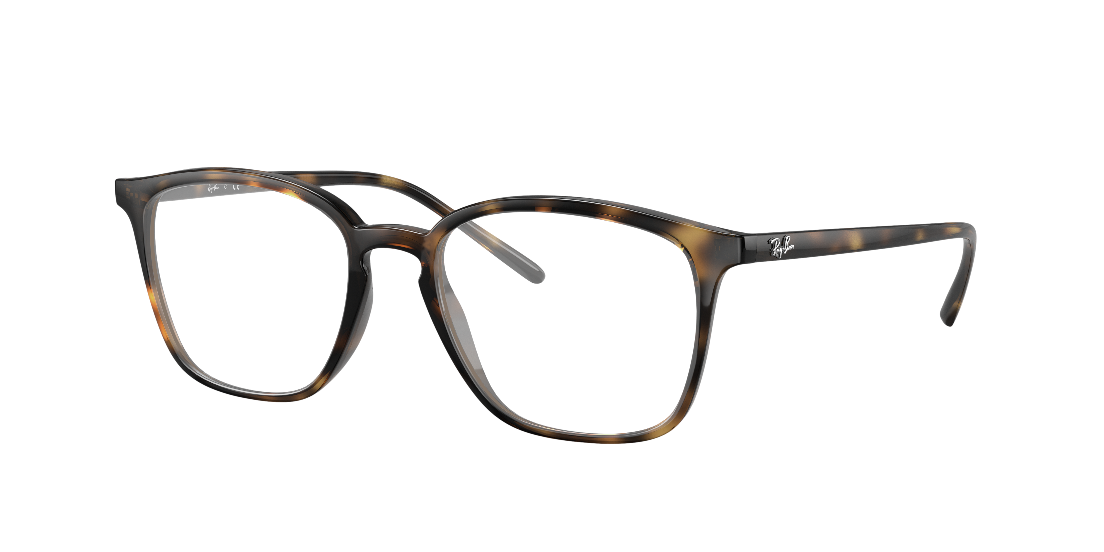 RB7185 Havana KunststofEyeglass Frames van B24, Hoekweergave