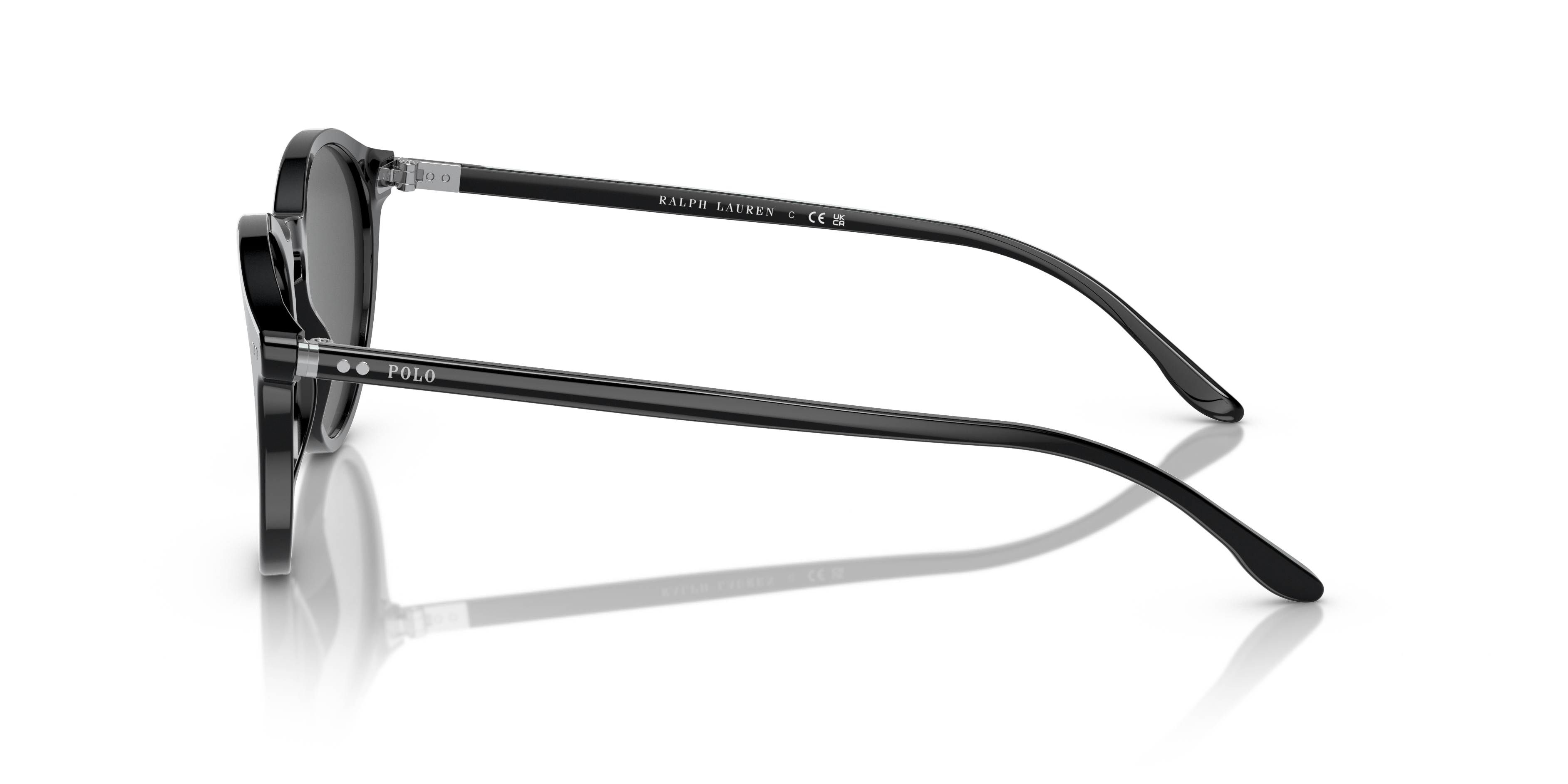 PH4193 Glanzend zwart AcetaatSunglass Frames van B24, Zijaanzicht