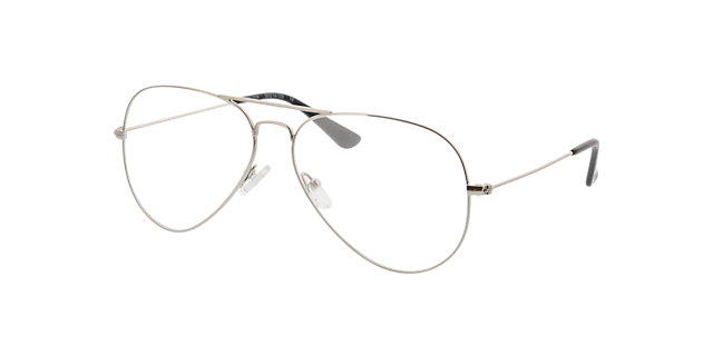 Manhattan Zilver MetaalEyeglass Frames van B24, Hoekweergave