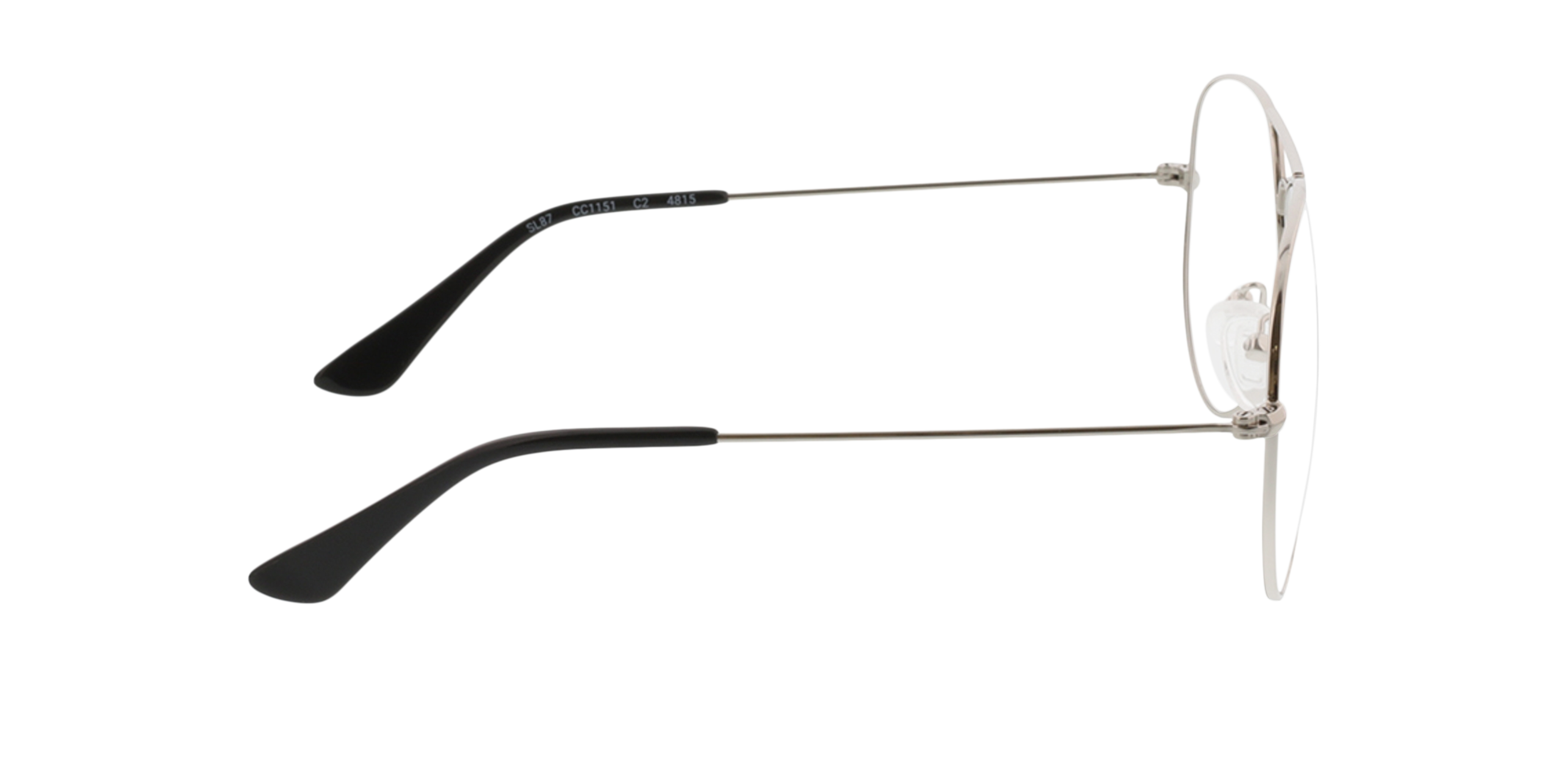 Manhattan Zilver MetaalEyeglass Frames van B24, Zijaanzicht