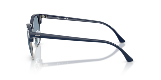 RB3016 Blue & Gunmetal AcetaatSunglass Frames van B24, Zijaanzicht