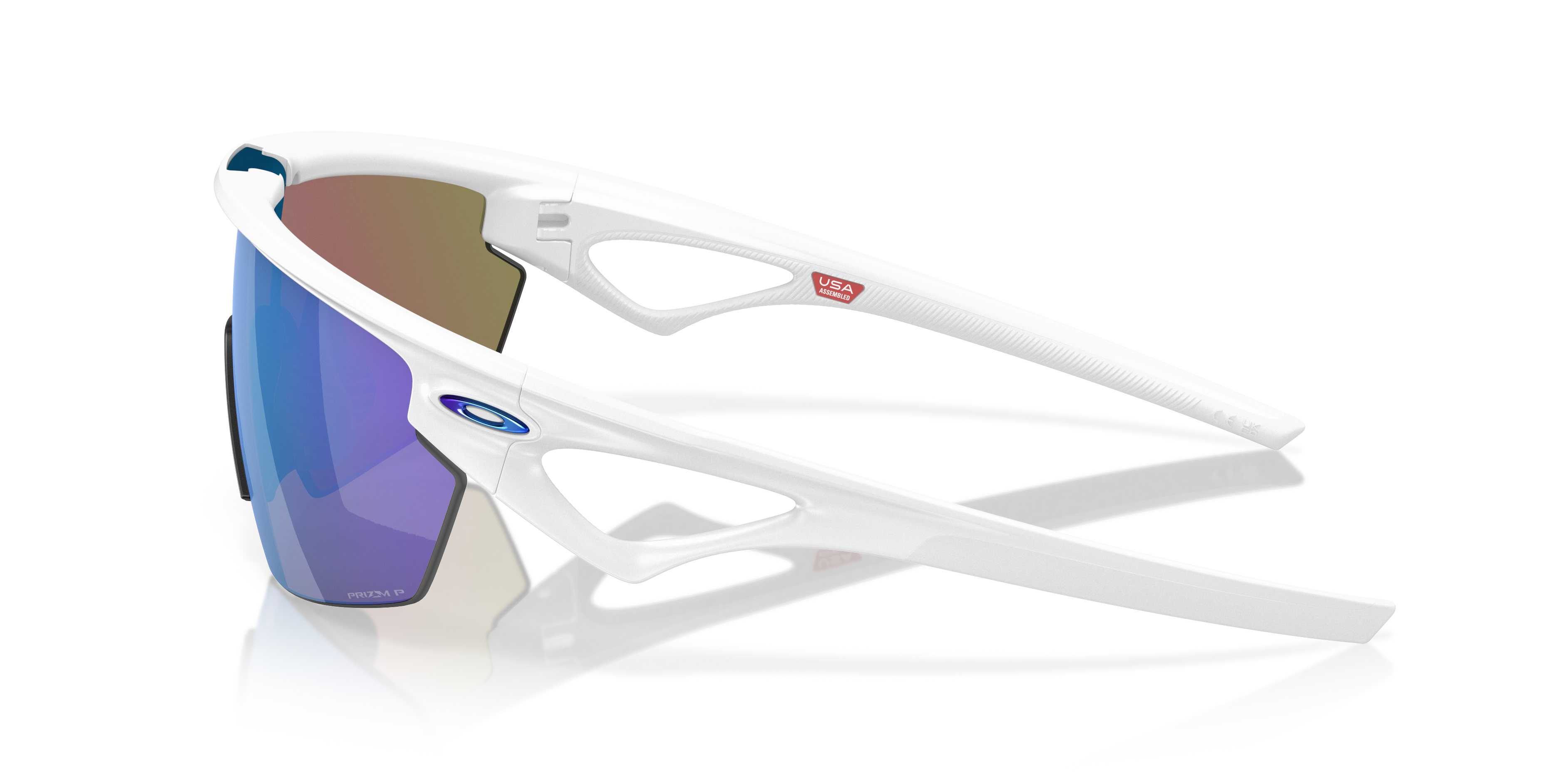 Sphaera™ Matt Weiß KunststoffSunglass Frames von B24, Seitenansicht