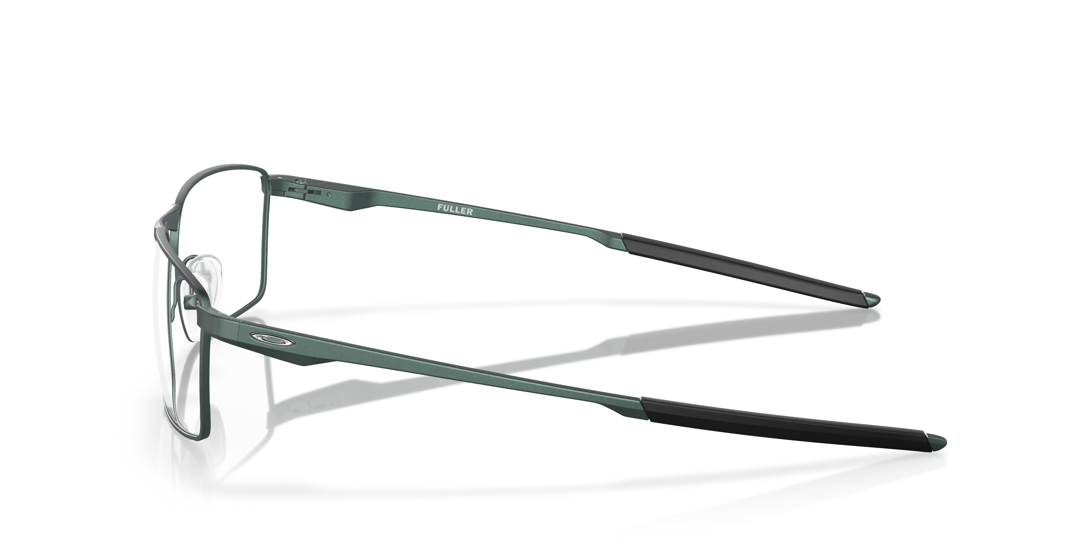 Fuller™ Dark Matte Silver & Blue Colorshift MetaalEyeglass Frames van B24, Zijaanzicht