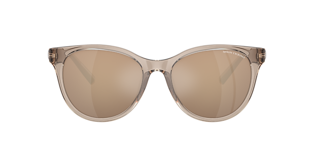 AX4144SU Shiny Transparent Brown KunststofSunglass Frames van B24, met getinte lenzen