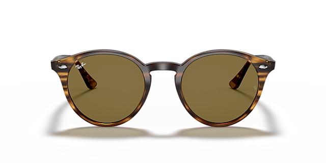 RB2180 Rot gestreift Havana KunststoffSunglass Frames von B24, Vorderansicht