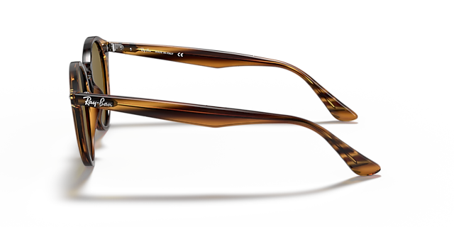 RB2180 Rot gestreift Havana KunststoffSunglass Frames von B24, Seitenansicht