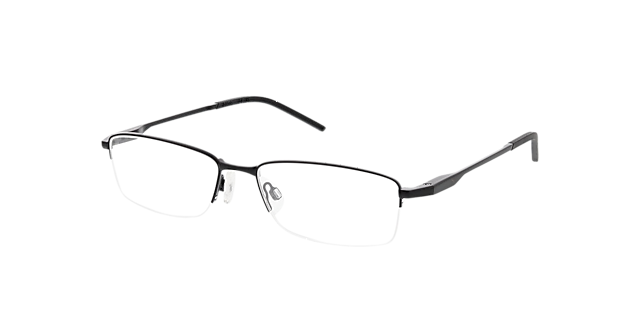 PU0448O Schwarz MetallEyeglass Frames von B24, Dreiviertelansicht