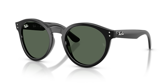 2180 Reverse Zwart KunststofSunglass Frames van B24, Hoekweergave