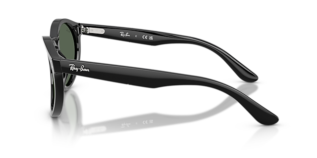 2180 Reverse Zwart KunststofSunglass Frames van B24, Zijaanzicht