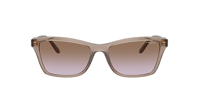 VO5551S Transparant bruin KunststofSunglass Frames van B24, met getinte lenzen
