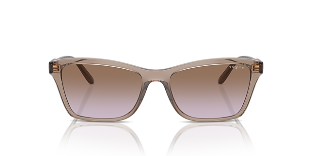 VO5551S Transparant bruin KunststofSunglass Frames van B24, Vooraanzicht
