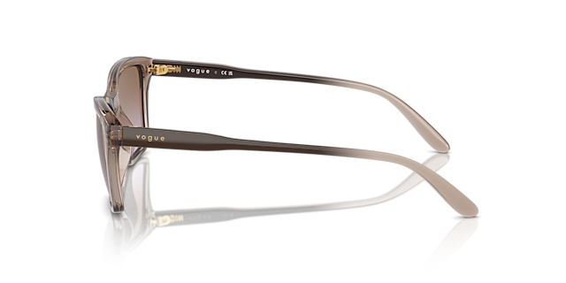 VO5551S Transparant bruin KunststofSunglass Frames van B24, Zijaanzicht