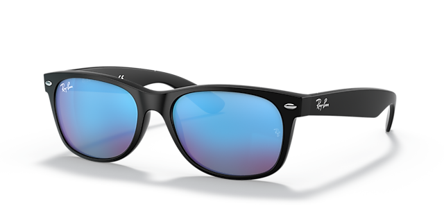 RB2132 Rubber zwart KunststofSunglass Frames van B24, Hoekweergave