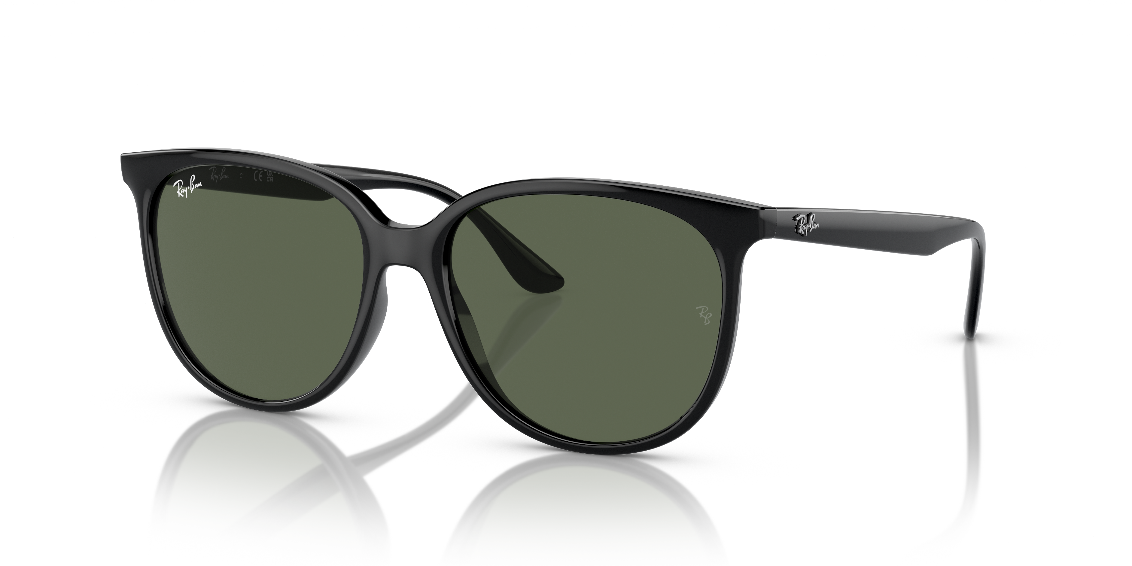 RB4378 Zwart KunststofSunglass Frames van B24, Hoekweergave
