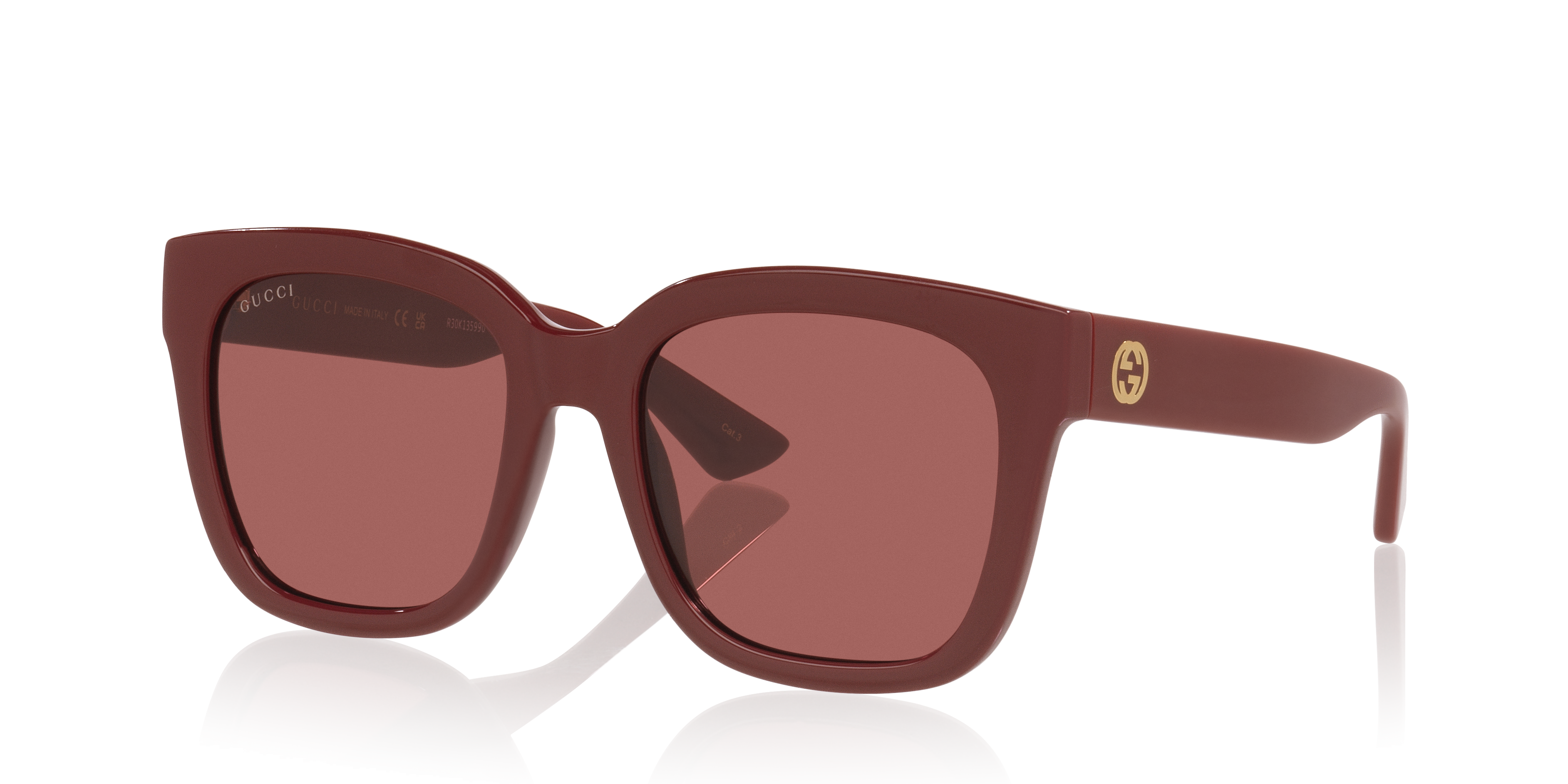 GG1338S Burgunderrot KunststoffSunglass Frames von B24, Dreiviertelansicht