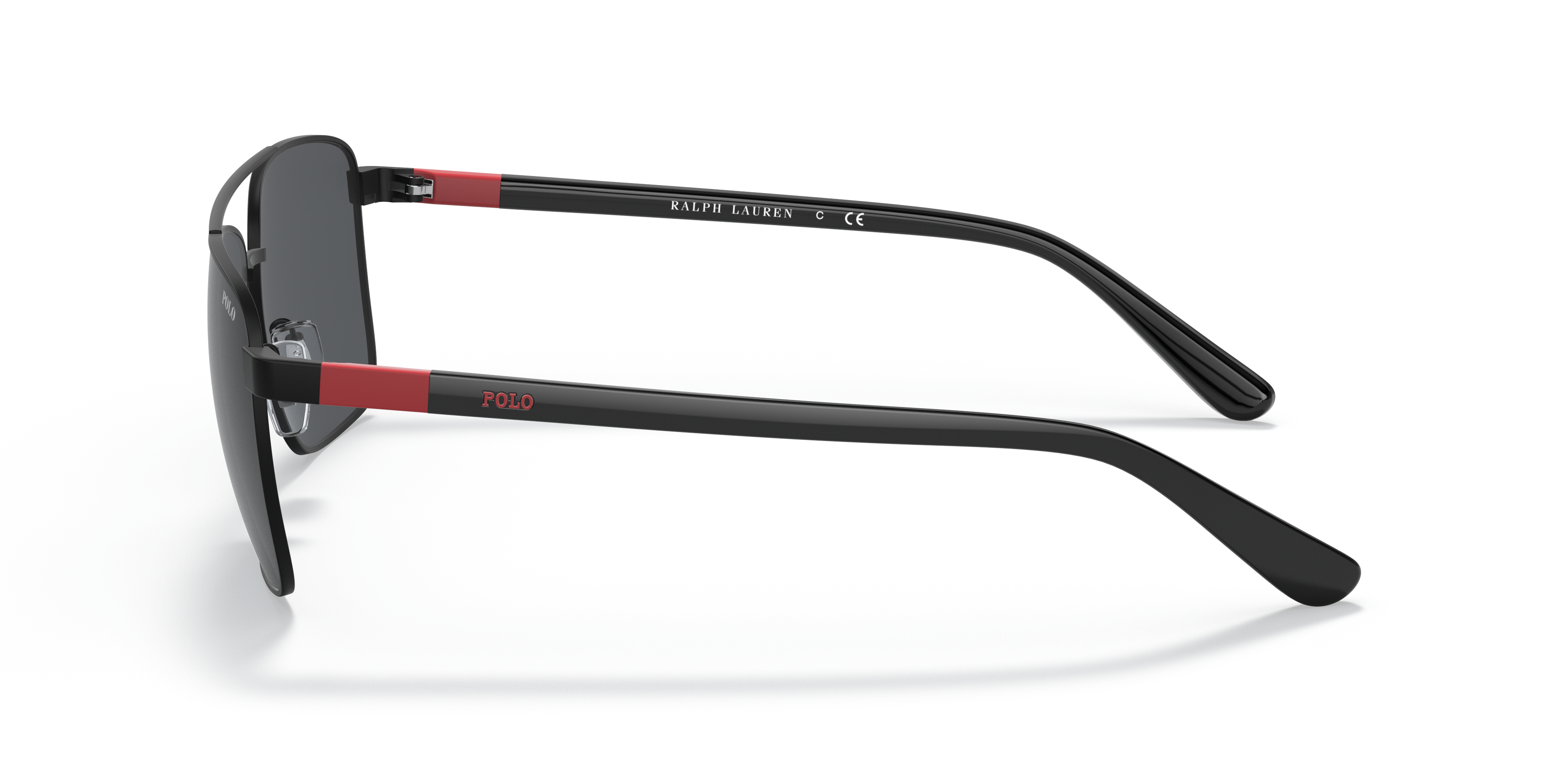 PH3137 Halfglanzend zwart MetaalSunglass Frames van B24, Zijaanzicht