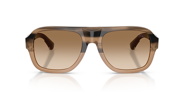 BE4478 Striped Beige AcetatSunglass Frames von B24, Vorderansicht