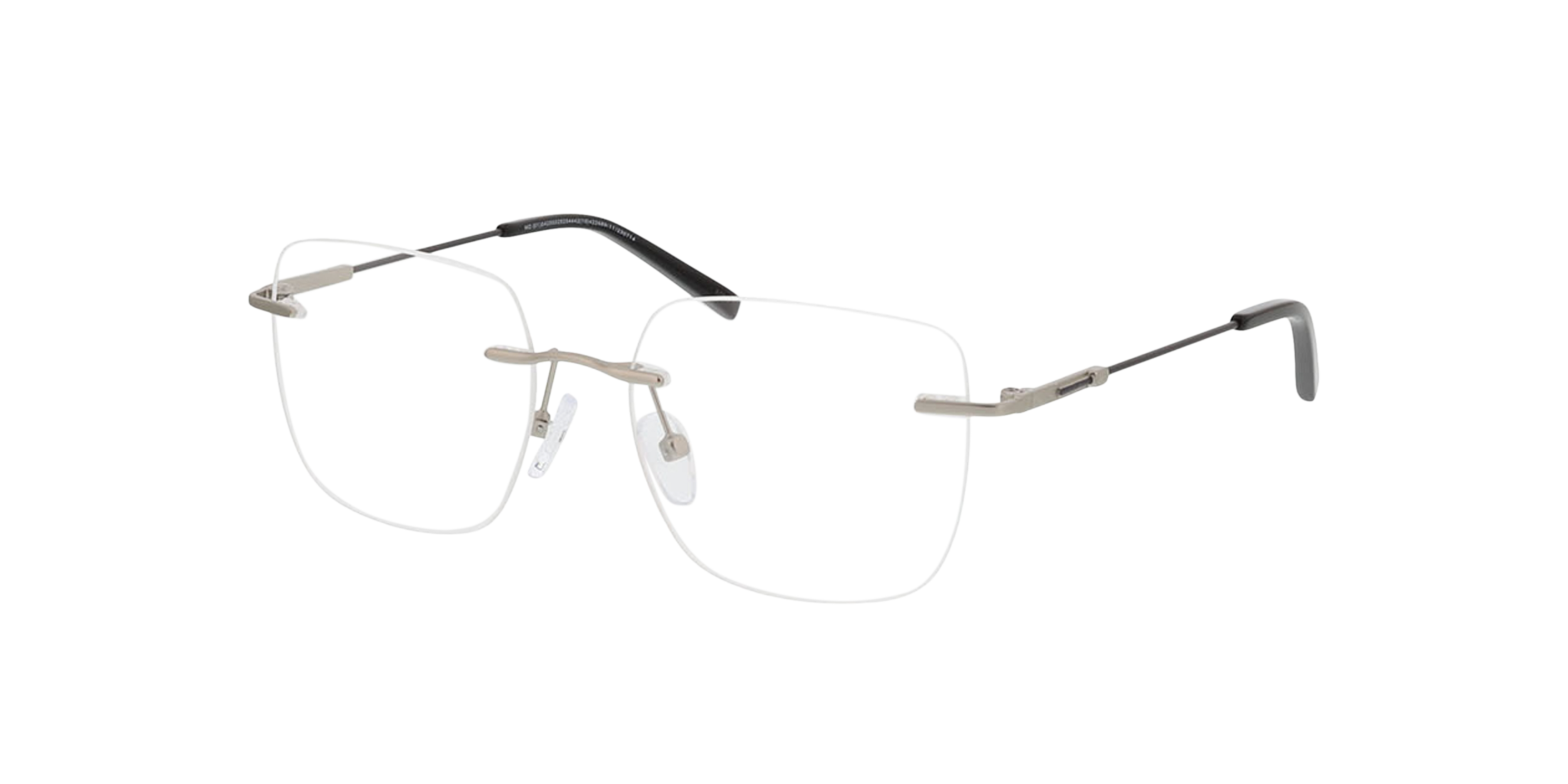 Liberty Zilver  &  zwart MetaalEyeglass Frames van B24, Hoekweergave