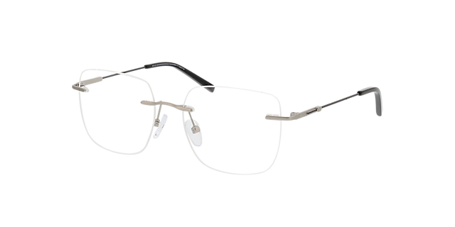 Liberty Zilver  &  zwart MetaalEyeglass Frames van B24, Hoekweergave