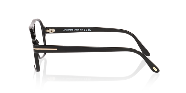 FT6058-B Glänzendes Schwarz AcetatEyeglass Frames von B24, Seitenansicht