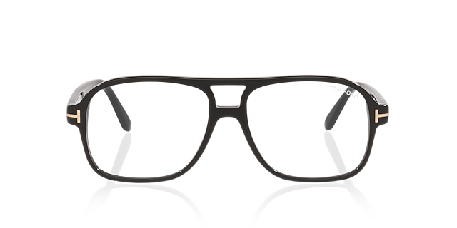 FT6058-B Glänzendes Schwarz AcetatEyeglass Frames von B24, Vorderansicht