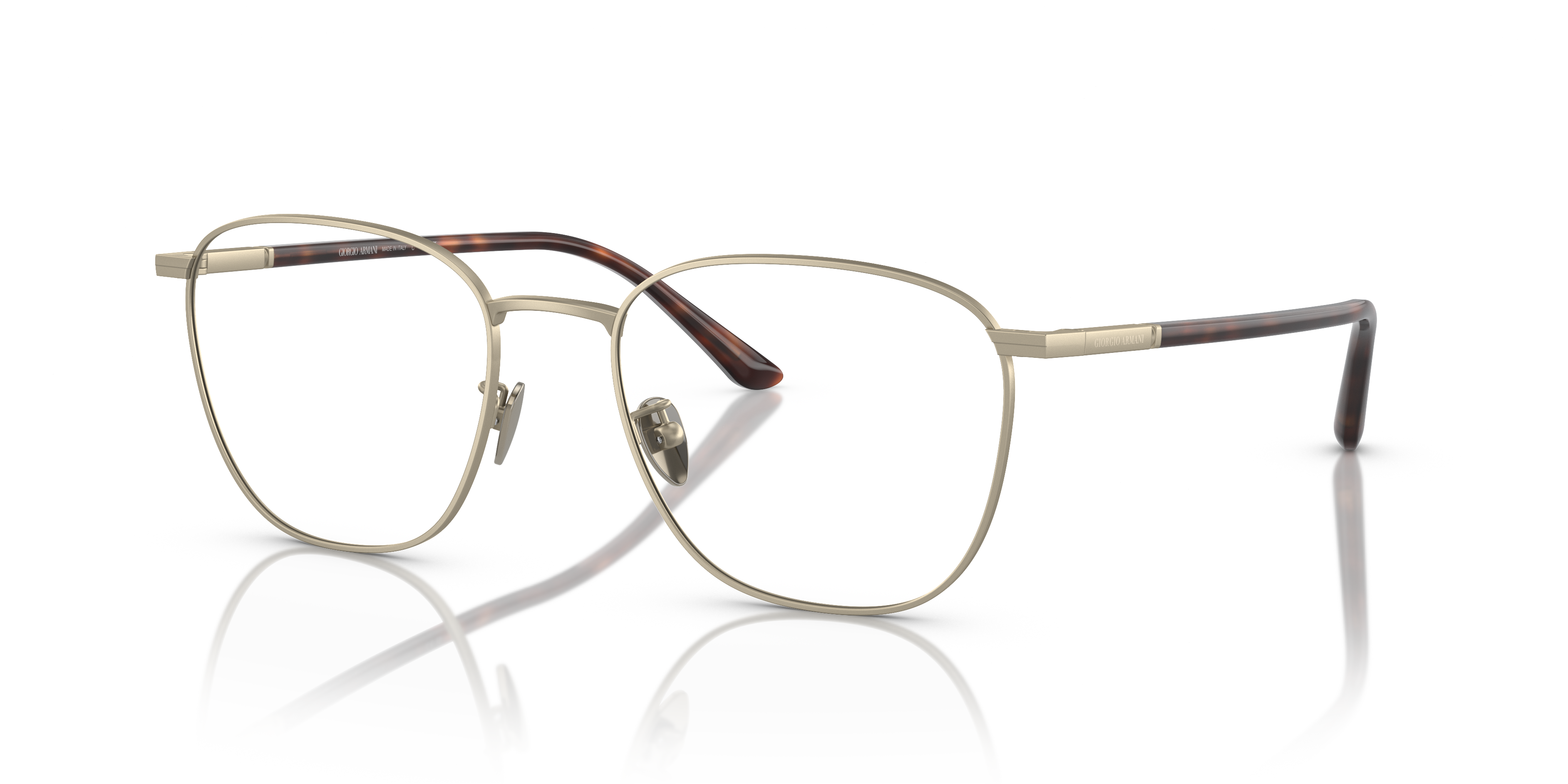 AR5132 Mat lichtgoud MetaalEyeglass Frames van B24, Hoekweergave