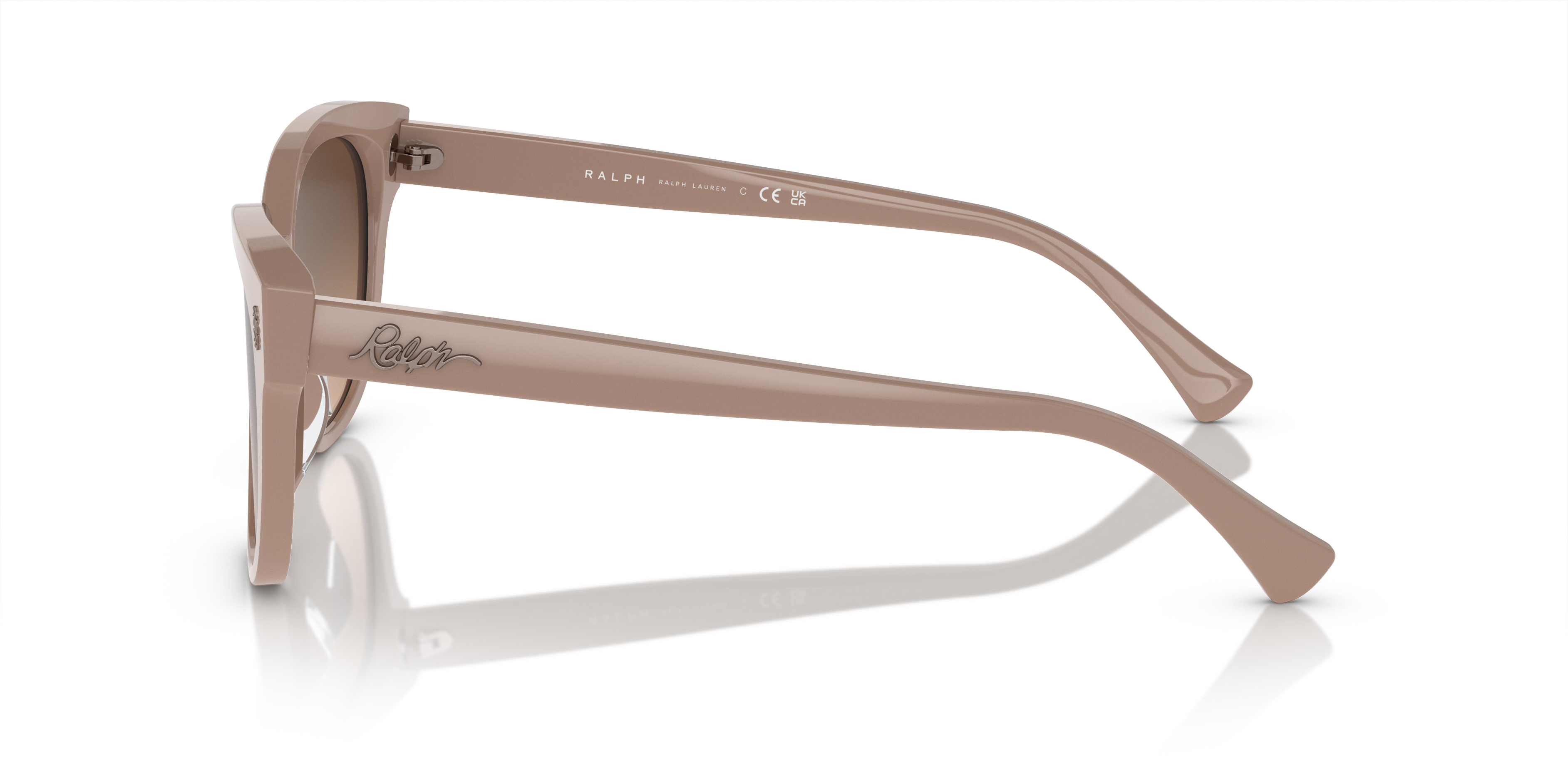 RA5305U Shiny Solid Beige AcetatSunglass Frames von B24, Seitenansicht