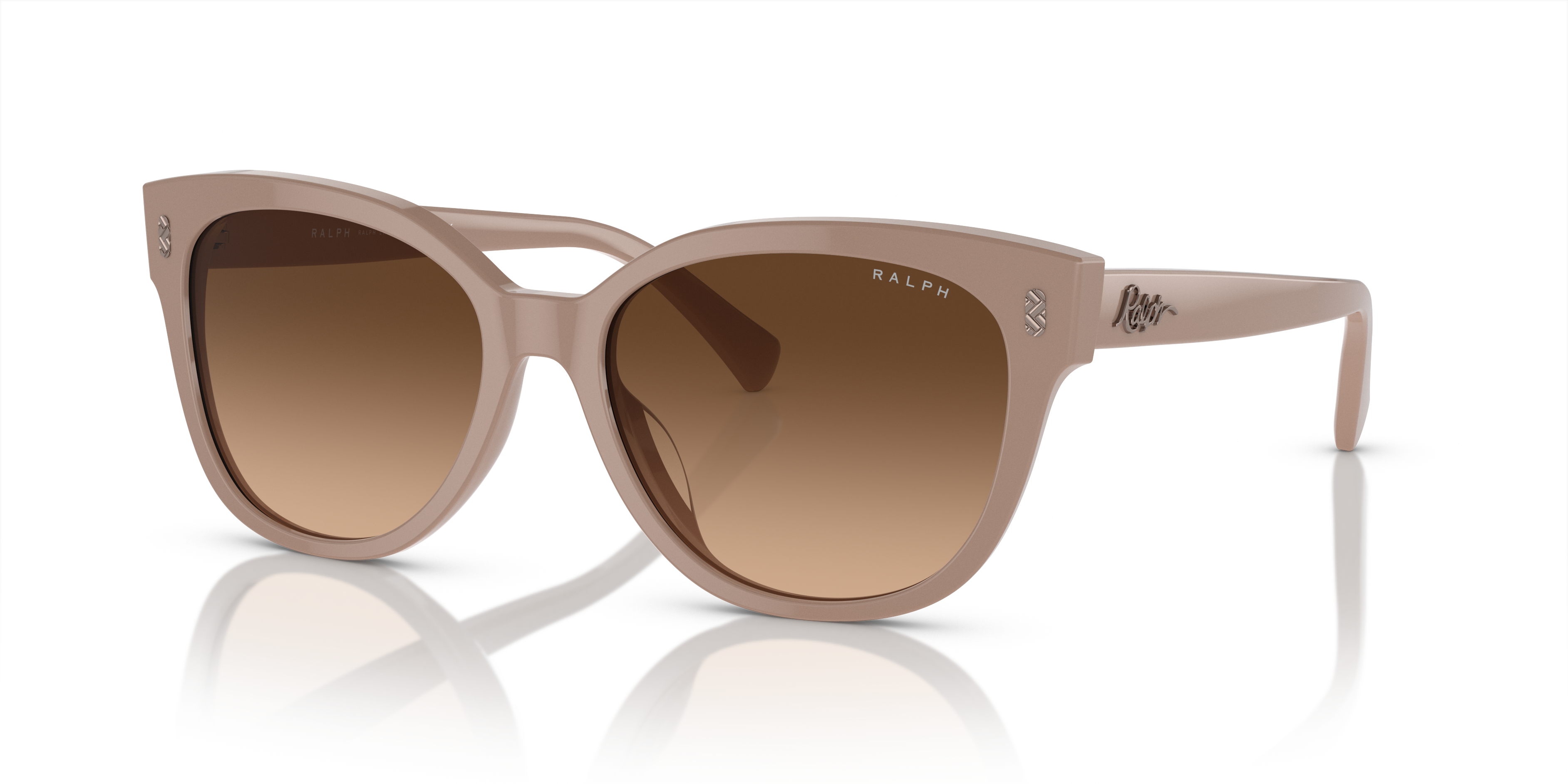 RA5305U Shiny Solid Beige AcetatSunglass Frames von B24, Dreiviertelansicht