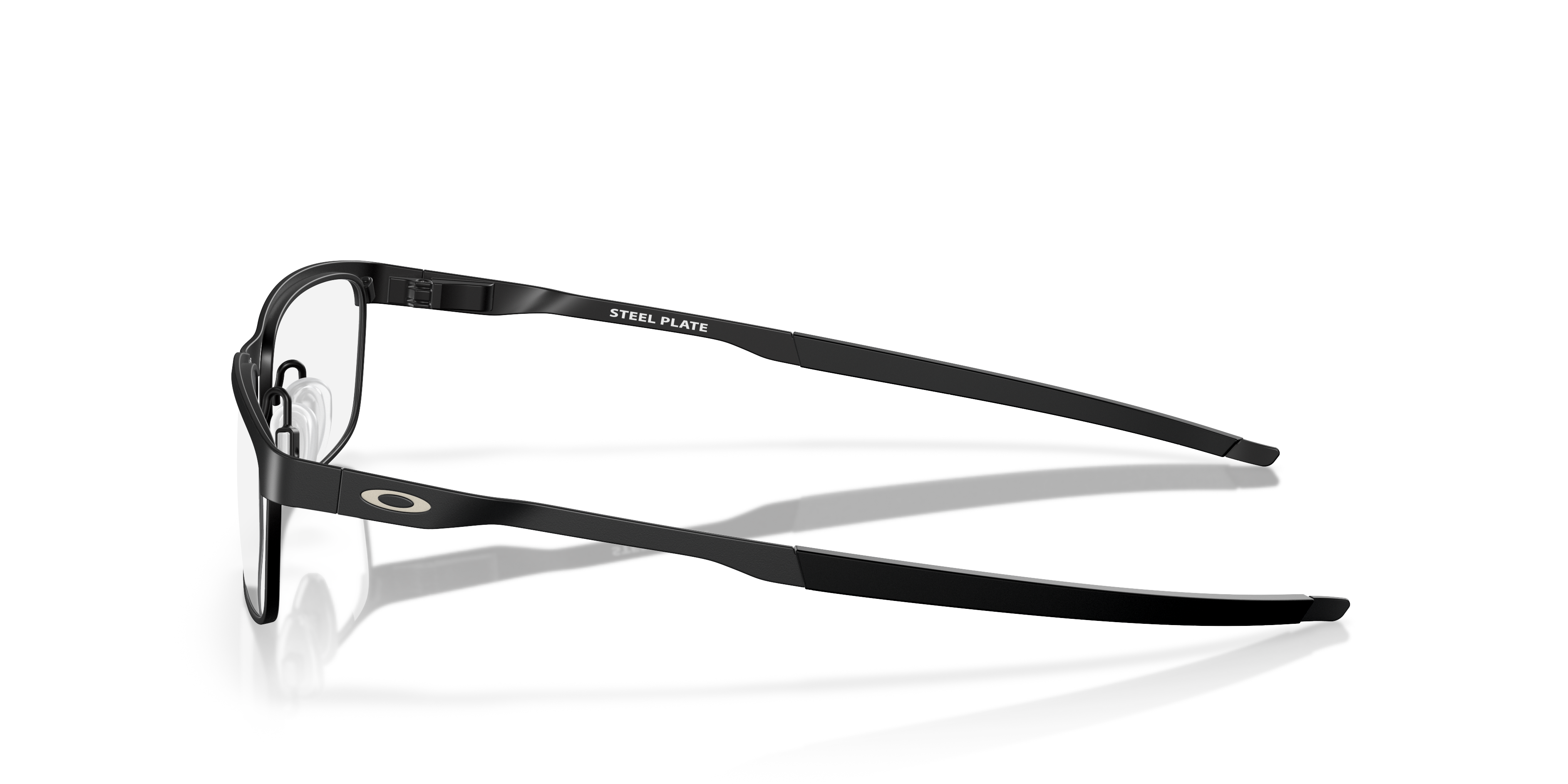Steel Plate™ Kohlepulver MetallEyeglass Frames von B24, Seitenansicht