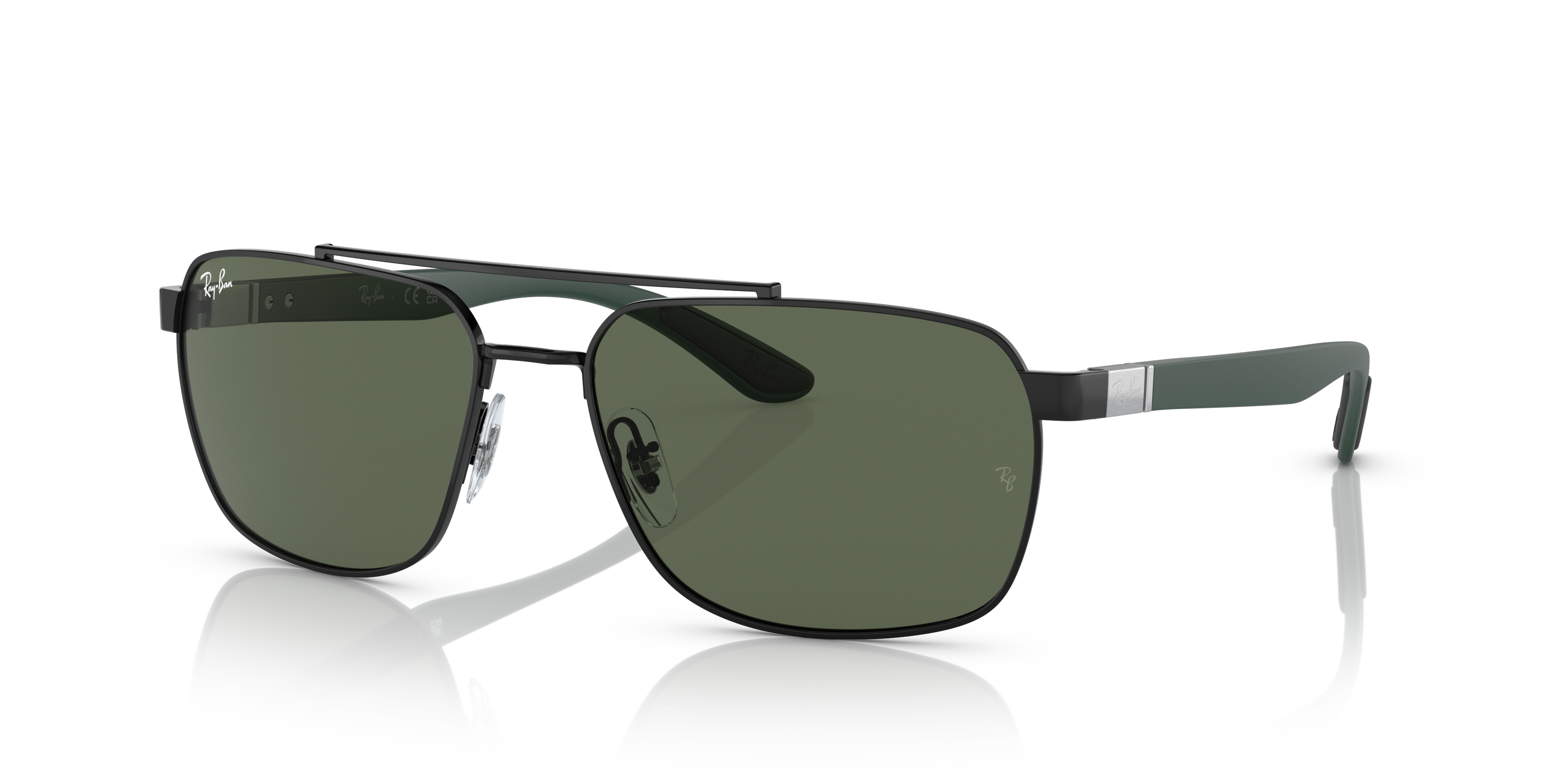 RB3701 Zwart MetaalSunglass Frames van B24, Hoekweergave