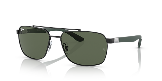 RB3701 Zwart MetaalSunglass Frames van B24, Hoekweergave