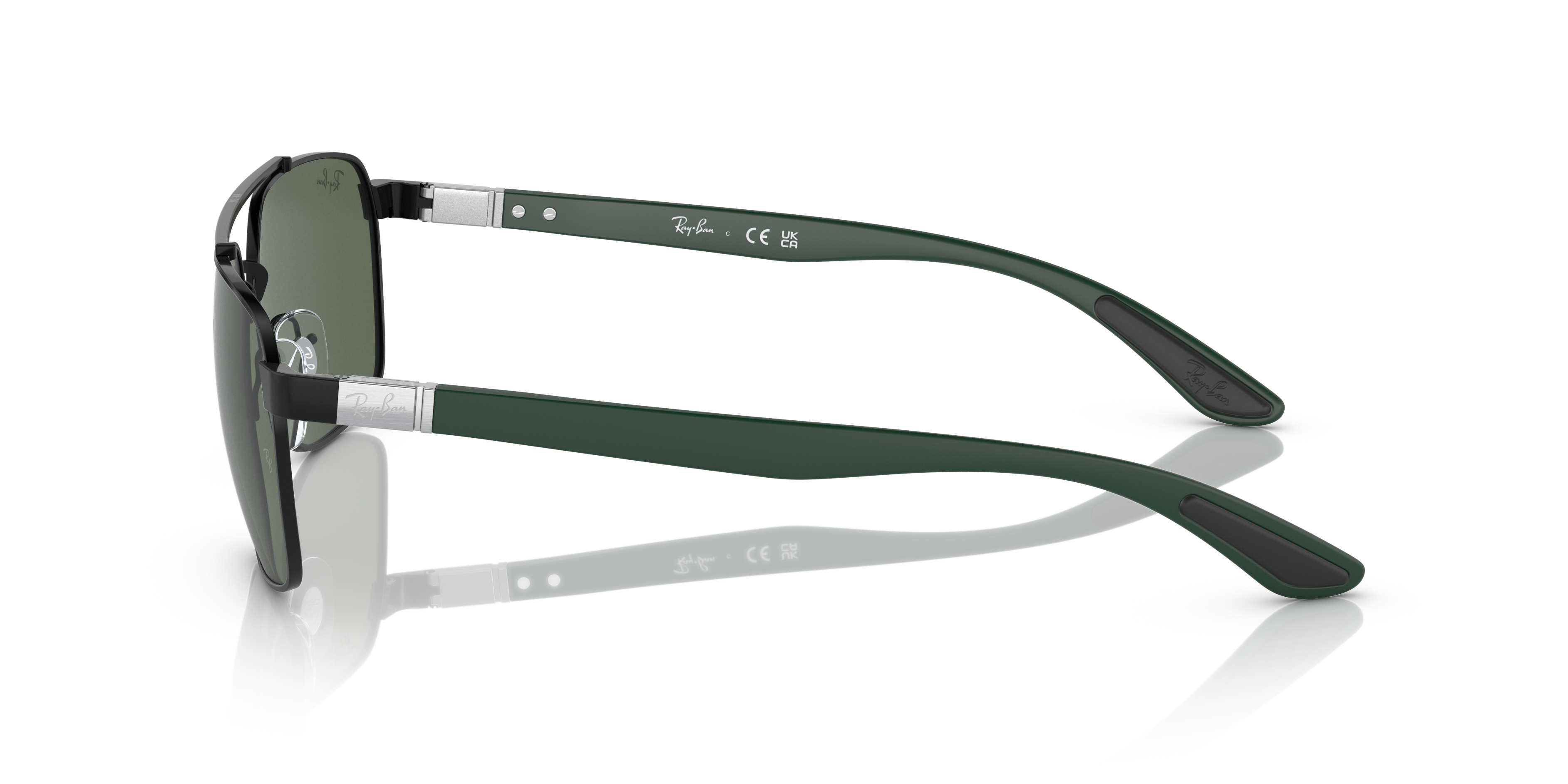 RB3701 Zwart MetaalSunglass Frames van B24, Zijaanzicht