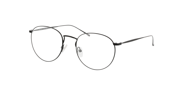 Macon Schwarz MetallEyeglass Frames von B24, Dreiviertelansicht
