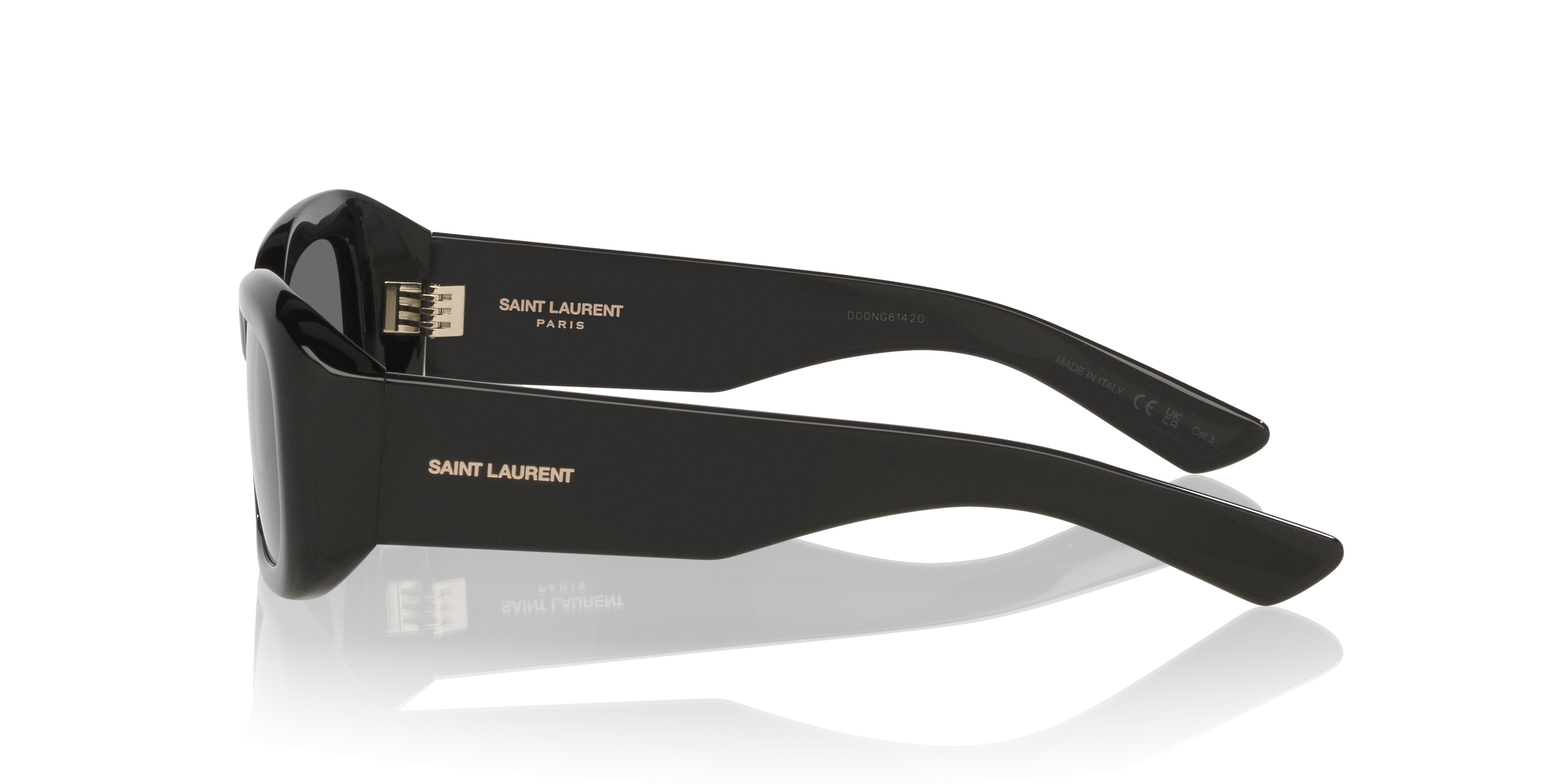 SL 809 Zwart AcetaatSunglass Frames van B24, Zijaanzicht