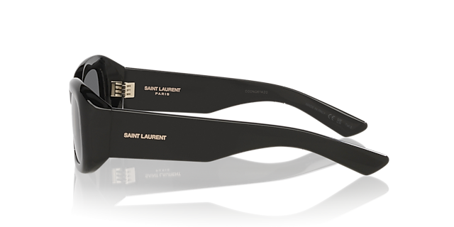 SL 809 Zwart AcetaatSunglass Frames van B24, Zijaanzicht