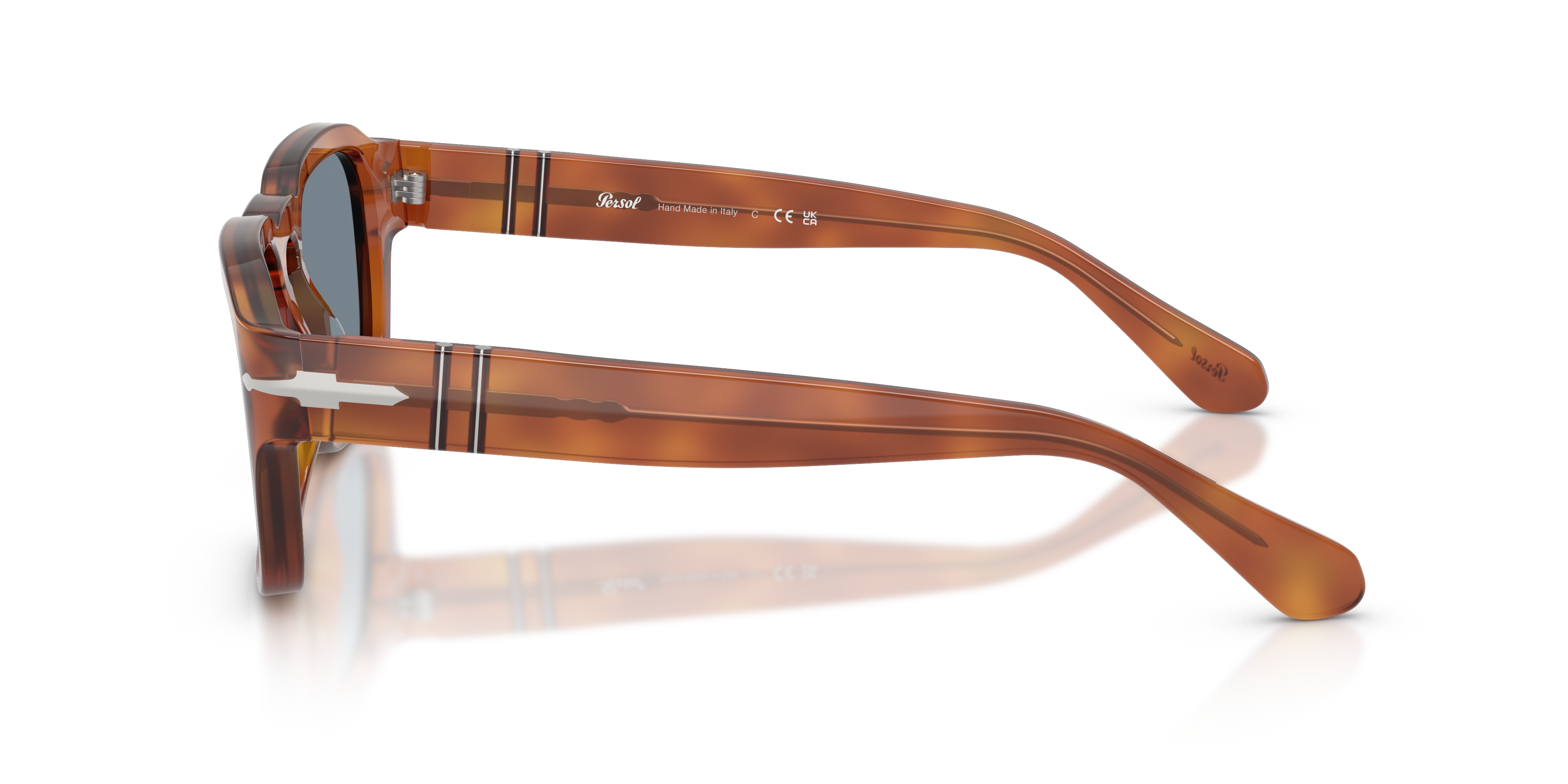 PO3386S Terra Di Siena AcetatSunglass Frames von B24, Seitenansicht