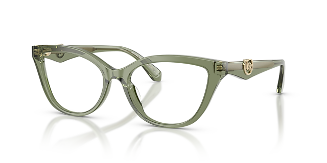 MK4164U Green Transparent AcetatEyeglass Frames von B24, Dreiviertelansicht