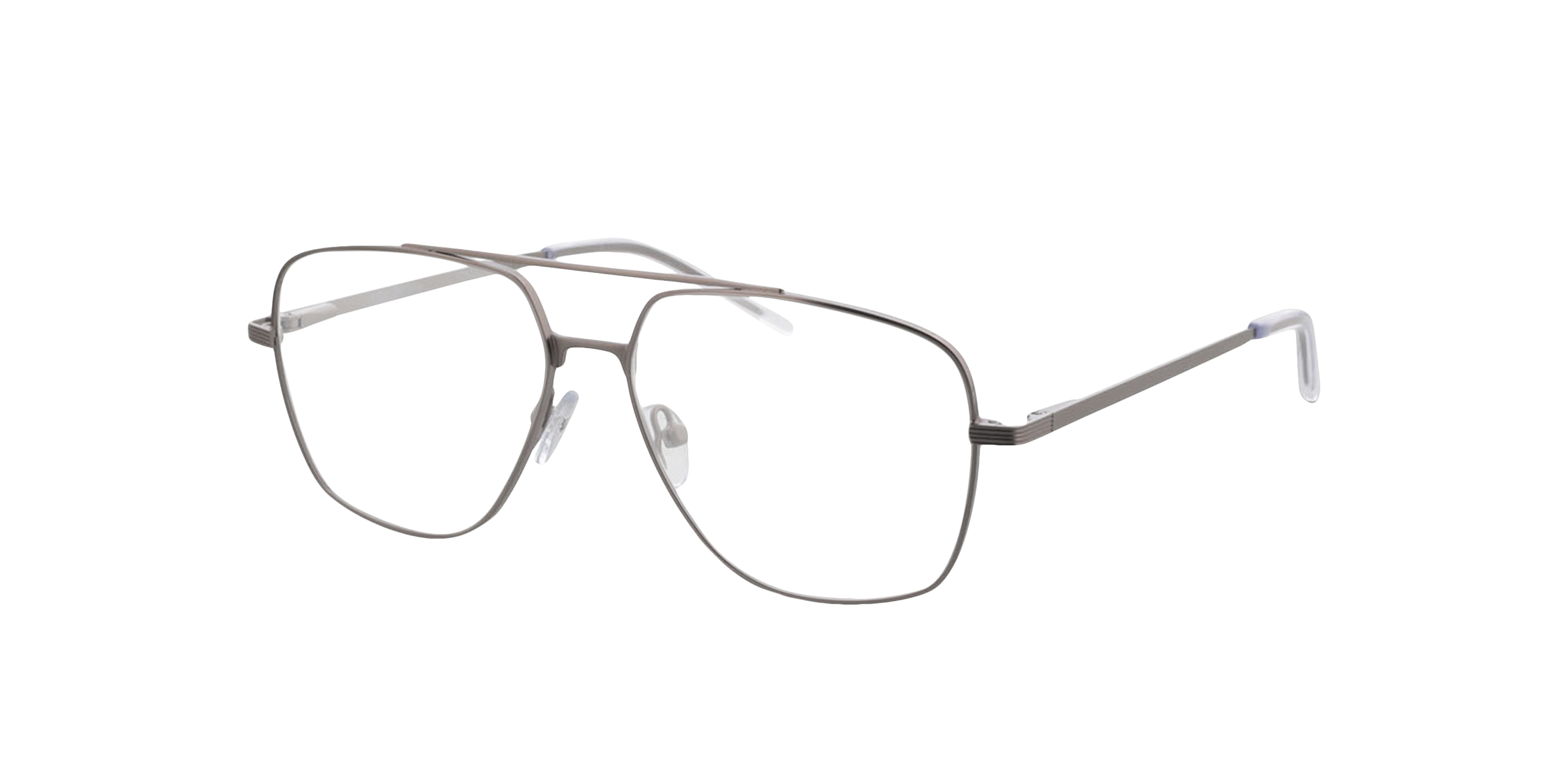 Douglas Matzilver  &  kristal MetaalEyeglass Frames van B24, Hoekweergave